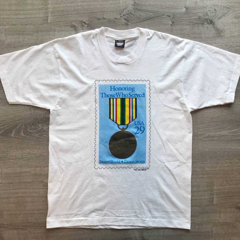 1991 Desert Storm US Postal Service Shirt Size L.